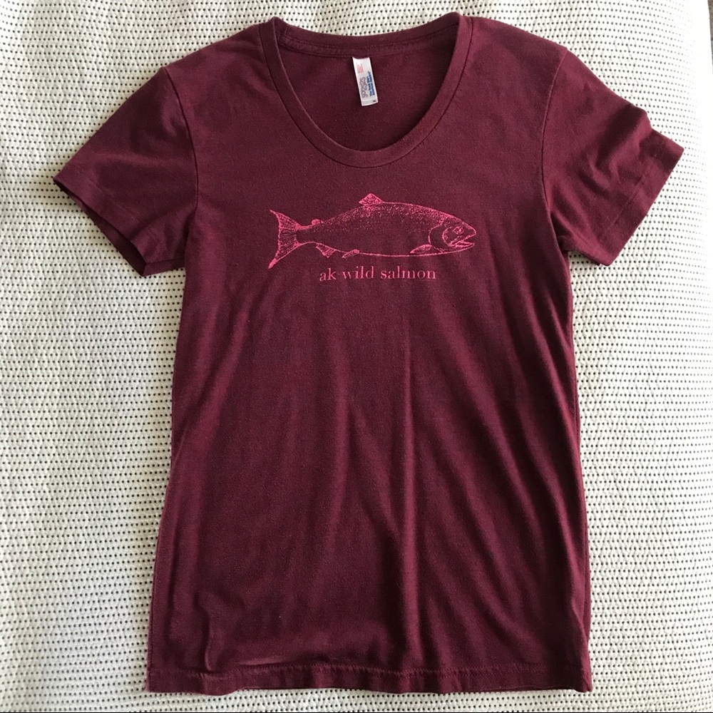 AK Wild Salmon Print, AK Starfish Co. T-shirt
